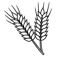 Minimalist Barley Grain Illustration