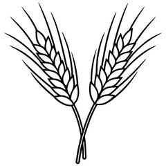 Minimalist Barley Grain Illustration