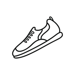 Minimalist Running Shoe Outline Design