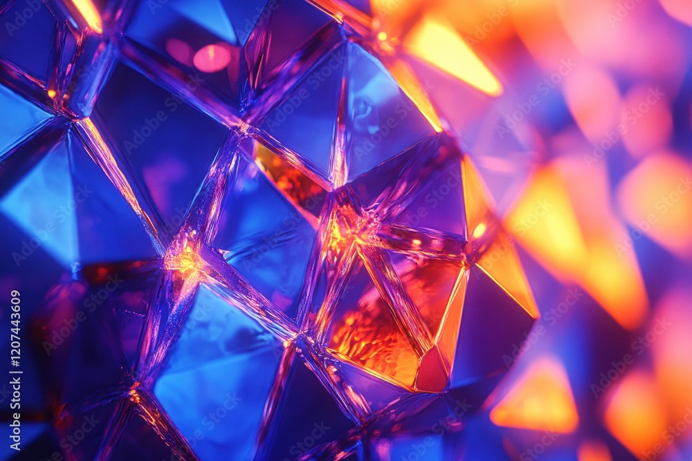 Canvas Prints vibrant crystal structure abstract background design