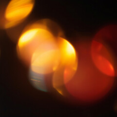 Abstract Orange and Red Light Leaks, Bokeh Background, Generated image