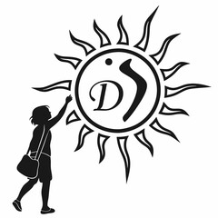 Propose Day vector silhouette black design white background