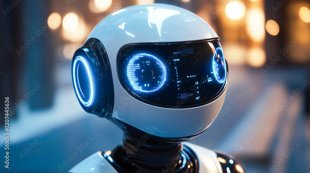 Aufkleber chat bot, virtual online assistant robot powered by ai. chatbot to answer customer's questions on we