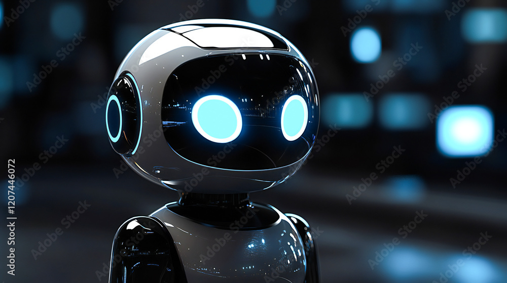 Poster chat bot, virtual online assistant robot powered by ai. chatbot to answer customer's questions on we