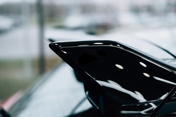spoiler on the back of the car