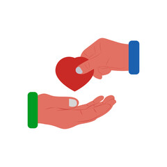 Giving Love Vector Illustration