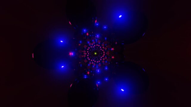 Vibrant geometric forms with strobe light seamless abstract loop