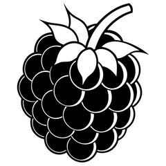 Minimalist Blackberry Vector Art