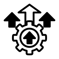 Efficiency Icon With Mixed Style (Solid and Line)