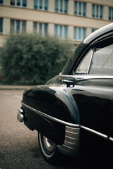 Fototapeta premium black exquisite vintage pontiac 1950 year