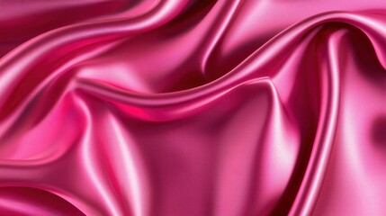 Obraz premium Luxurious Pink Silk Satin Fabric Draped Texture Background
