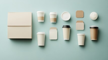 A clean and modern coffee shop loyalty card and branding concept.