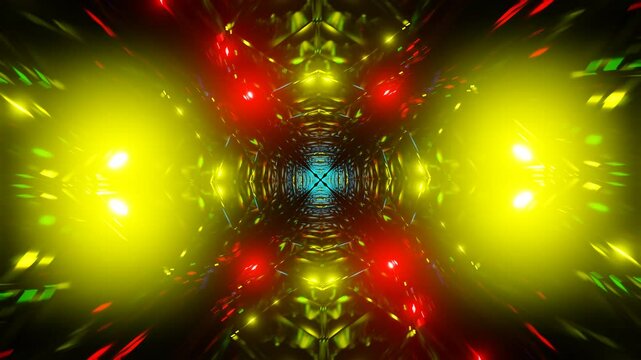 Evolving geometric forms with abstract seamless strobe light effects