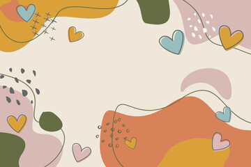 Hand drawn valentine's day background vector template EPS.10