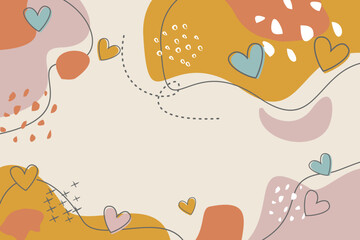 Hand drawn valentine's day background vector template EPS.10