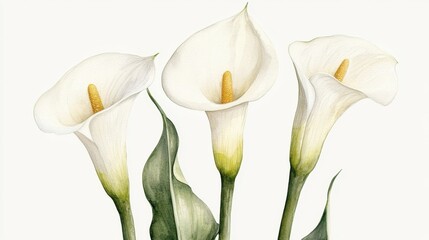 Elegant Watercolor Calla Lilies