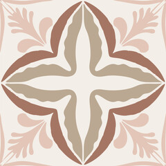 Mocha Azulejos Vector Tile