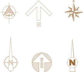 vector illustration design image icon logo symbol signpost direction compass