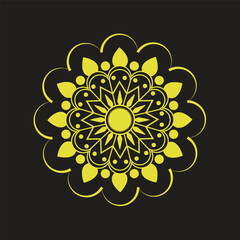 Luxury Mandala design with round  floral shape  