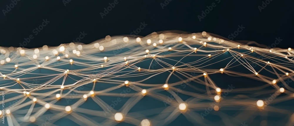 Poster futuristic network global digital connectivity data flow abstract technology background