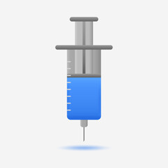 3D REALISTIC INJECTION ICON ILLUSTRATION