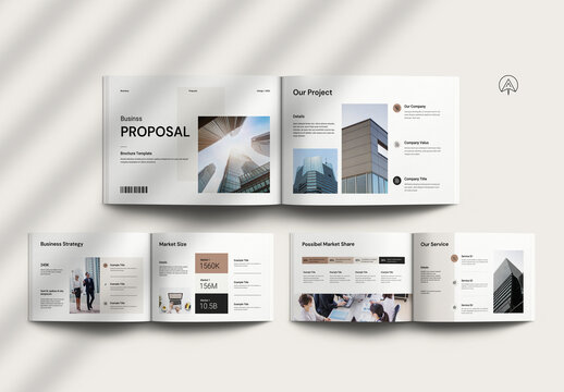 Business Proposal Landscape Brochure Template