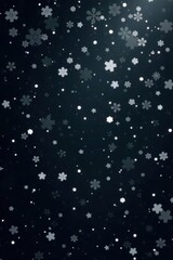 Obraz premium Softly falling snowflakes, pristine white on black , blizzard, light, nature