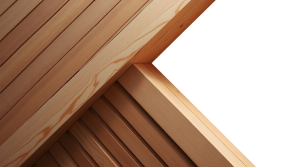 Intricate Wooden Design: A captivating interplay of light and shadow on meticulously arranged wooden planks, creating a visually stunning geometric pattern.  The image evokes a sense of craftsmanship 