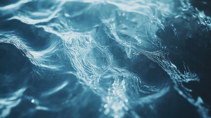 Captivating Close-Up of Flowing Water with Light Reflections