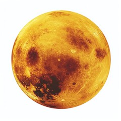 Isolated Image of Planet Venus on White Background, Celestial Body, Space Exploration, Astronomy, Planetary Science, Cosmic Beauty