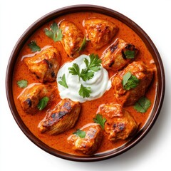 Fototapeta premium Grilled chicken tikka pieces 