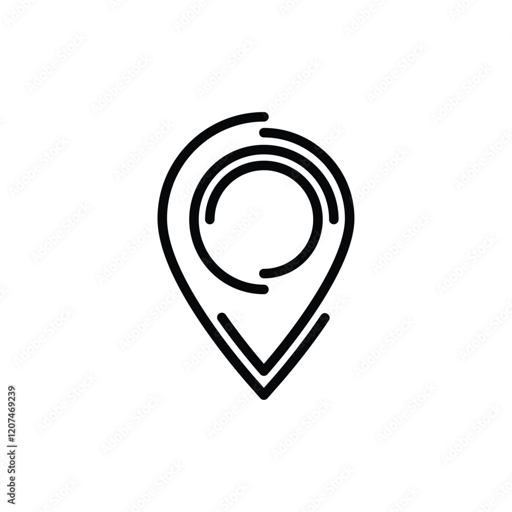 Poster map pointer vector icon