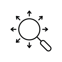 search icon vector zoom sign