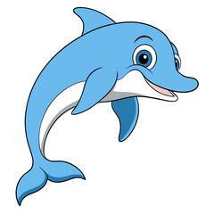 Obraz premium dolphin isolated on white background