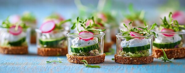Festive spring mini canapes 