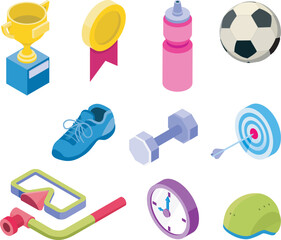 Sport isometric icons