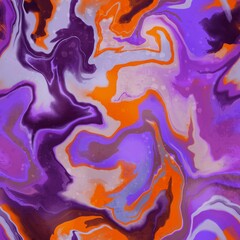 Abstract Hand Drawing Liquid Fluid Wavy Marble Seamless Pattern Batik Background