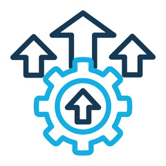 Efficiency Icon with Outline Color Style