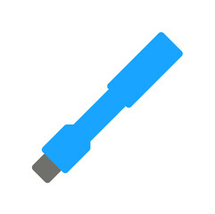 biopsy punch icon illustration flat design blue and grey color