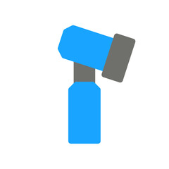 dermatoscope flat icon illustration design blue and grey color