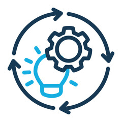 Innovation Icon with Outline Color Style
