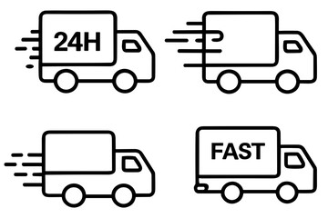 delivery truck. shipping icon.  logistics vector.  cargo truck