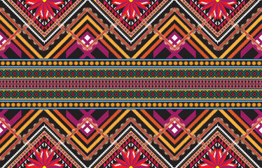 Geometric ethnic pattern seamless design for background, wallpaper, fabric, textile.