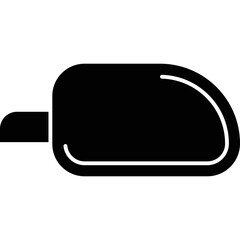 Simple vector icon side rearview mirror
