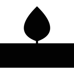 Fototapeta premium Simple vector icon candle 
