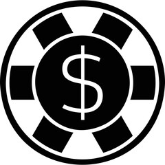 Simple vector icon chip