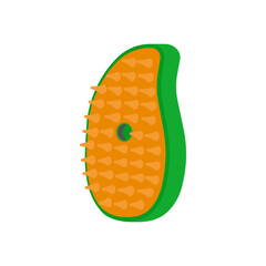 Pet Brush, Veterinary Flat Vector Illustration