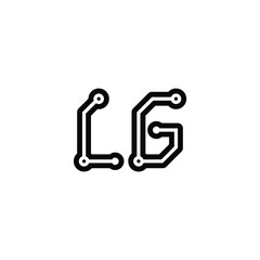 LG monogram logo design letter text name symbol monochrome logotype alphabet character simple logo