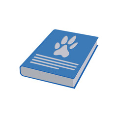 Pet Guide Book, Veterinary Flat Vector Illustration