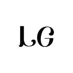 LG monogram logo design letter text name symbol monochrome logotype alphabet character simple logo